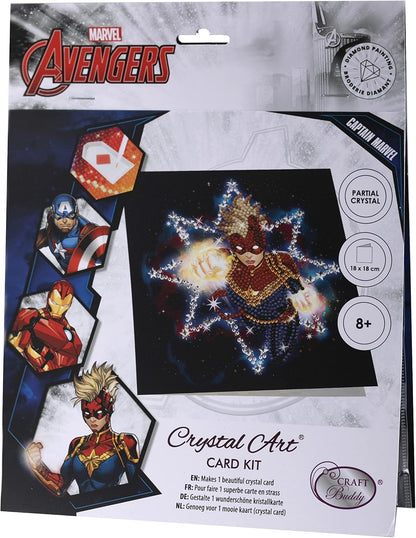 Captain Marvel 18x18cm Crystal Art Card