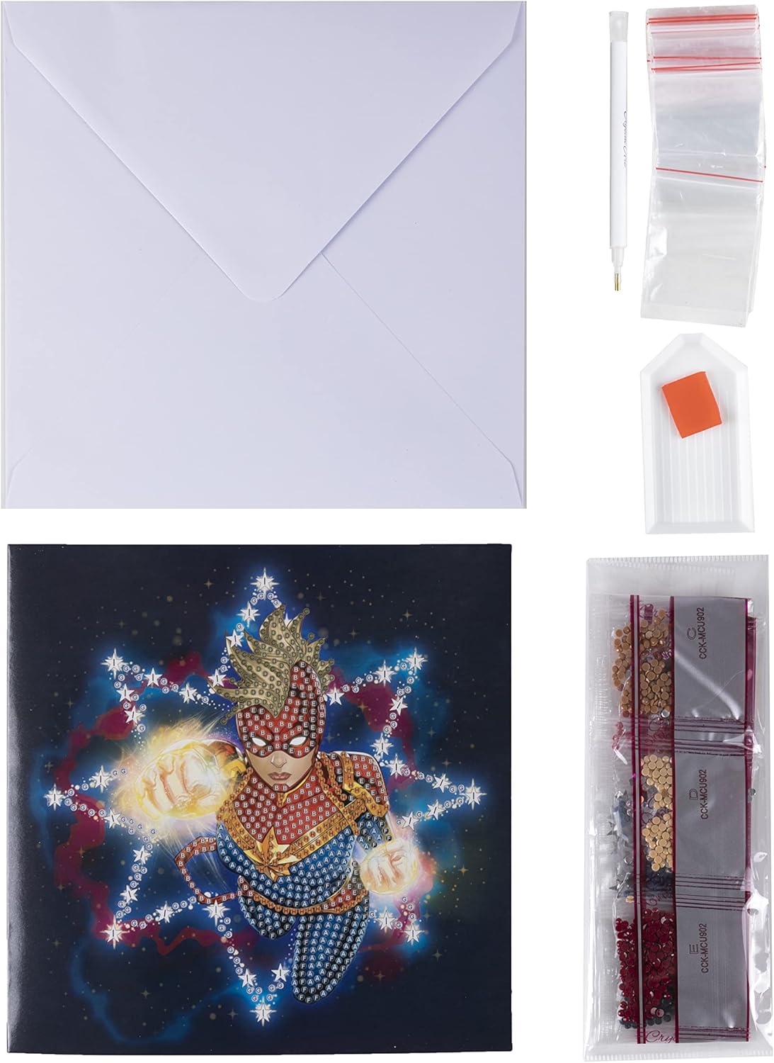 Captain Marvel 18x18cm Crystal Art Card