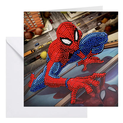 CRYSTAL ART Spiderman Kristallkunstkarte, 18 x 18 cm, Kristallkunst, Diamantmalerei, 8+ Jahre, nicht faltbar