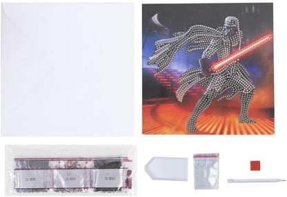 CRYSTAL ART Set met diamantkaart, 18 x 18 cm, Star Wars Darth Vader