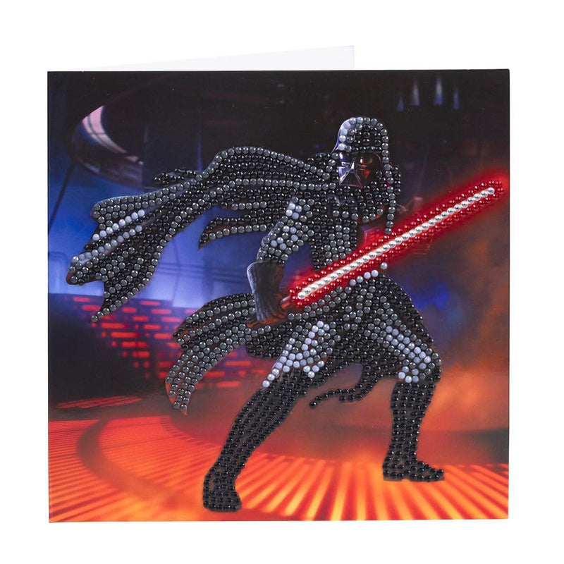 CRYSTAL ART Set met diamantkaart, 18 x 18 cm, Star Wars Darth Vader
