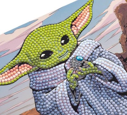 Grogu 18x18cm Crystal Art Card