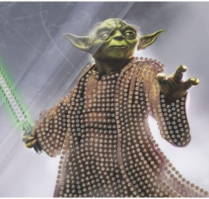 Yoda 18x18cm Crystal Art Card