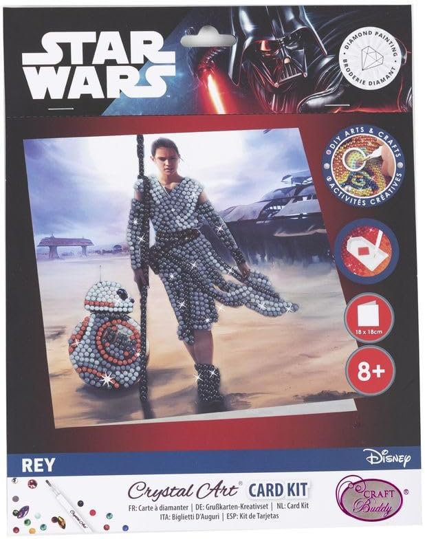 Rey 18x18cm Crystal Art Card