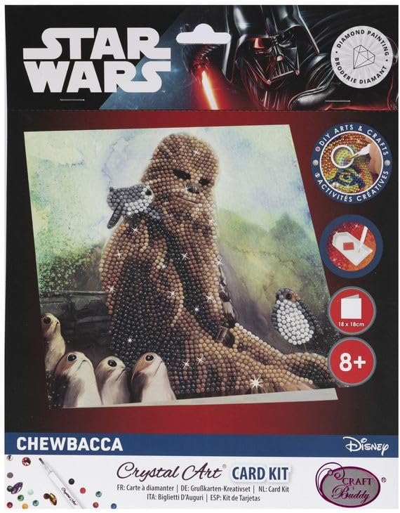 Chewbacca 18x18cm Crystal Art Card