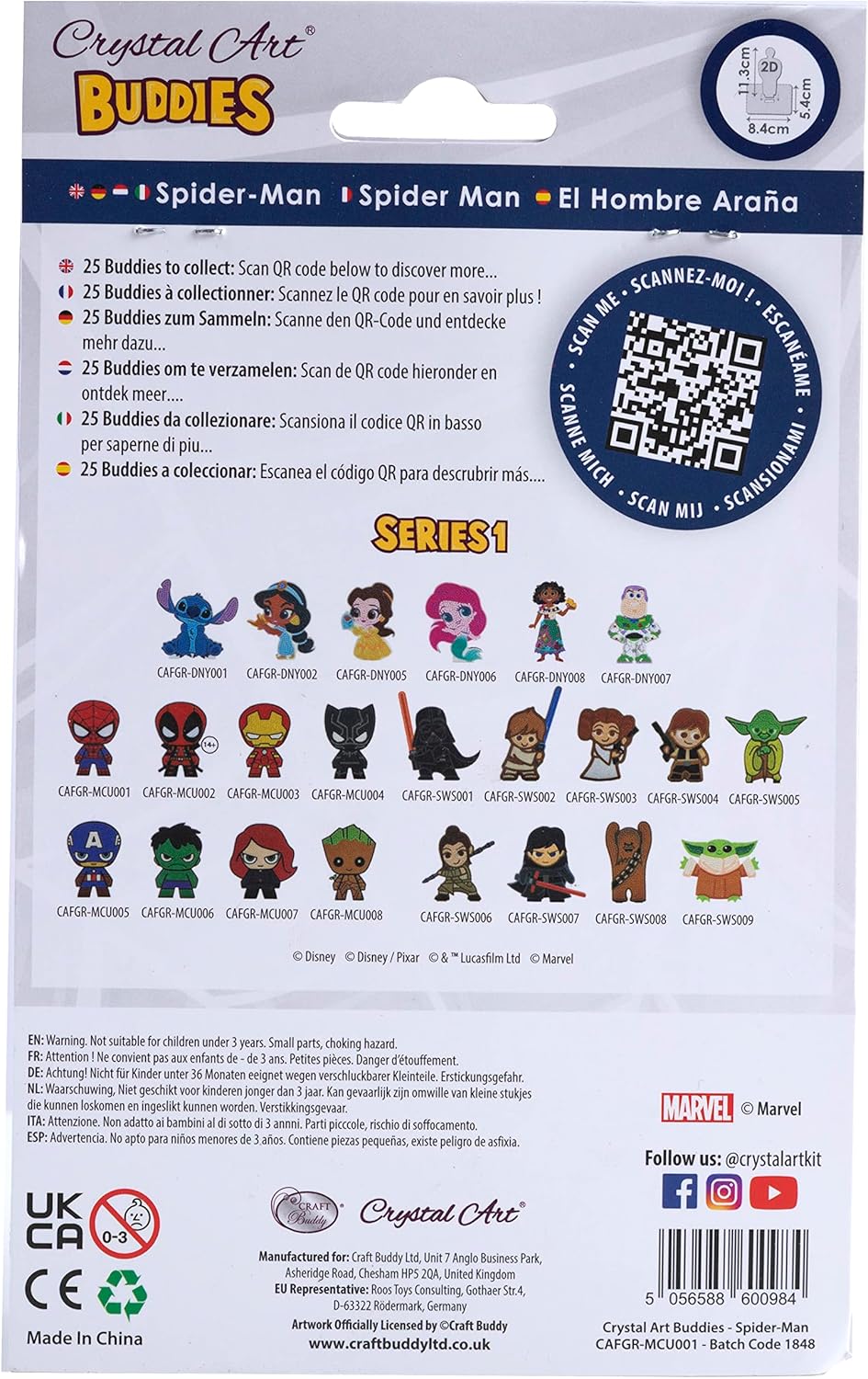 CRYSTAL ART Marvel Spider-Man Diamantfiguren-Set
