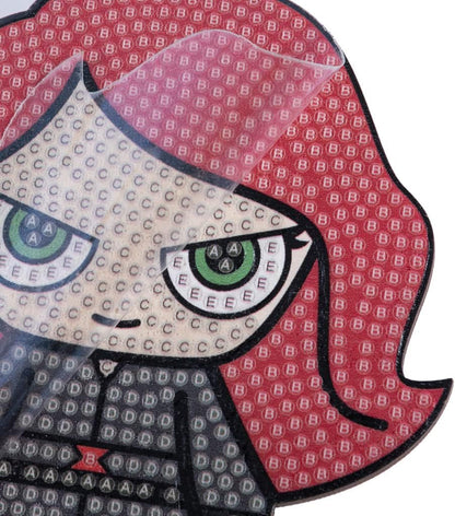 Black Widow Marvel Crystal Art Buddies Kit