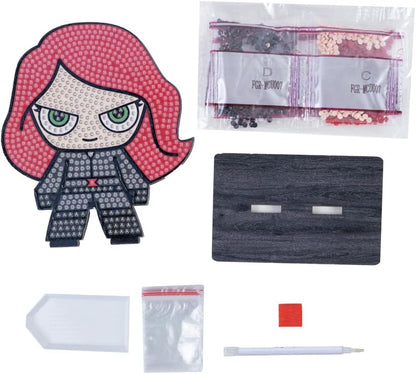 Black Widow Marvel Crystal Art Buddies Kit