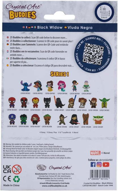Black Widow Marvel Crystal Art Buddies Kit