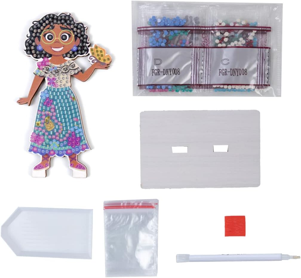 CRYSTAL ART - Set mit Diamant-Figuren – Manuelle Aktivität zum Basteln und Spaß – Erwachsene und Kinder – glitzernde Dekoration in verschiedenen Farben – Disney – Mirabel