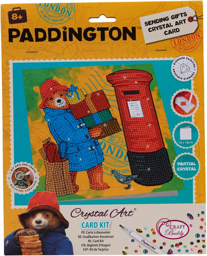 Paddington Diamond Painting/Crystal Art Kits, Bereik van Craft Buddy - Wenskaarten, Stickers, Notebooks, Foto's (18x18cm Verzendgeschenken Wenskaart Kit