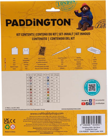 Paddington Diamond Painting/Crystal Art Kits, Bereik van Craft Buddy - Wenskaarten, Stickers, Notebooks, Foto's (18x18cm Verzendgeschenken Wenskaart Kit