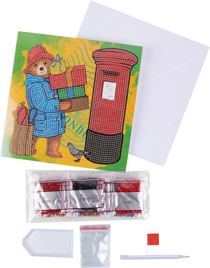 Paddington Diamond Painting/Crystal Art Kits, Bereik van Craft Buddy - Wenskaarten, Stickers, Notebooks, Foto's (18x18cm Verzendgeschenken Wenskaart Kit