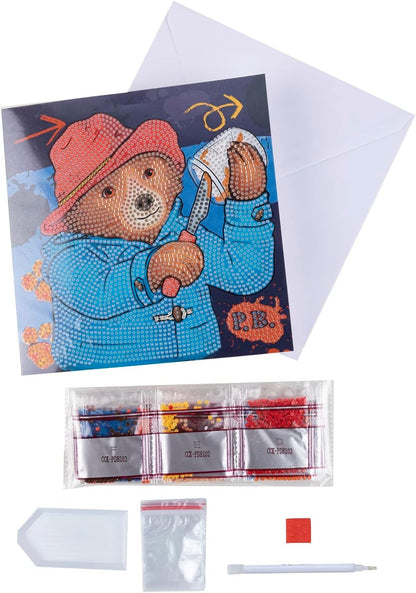 Paddington Diamond Painting/Crystal Art Kits, Bereik van Craft Buddy - Wenskaarten, Stickers, Notebooks, Foto's (18x18cm Marmelade Sandwich Wenskaart Kit