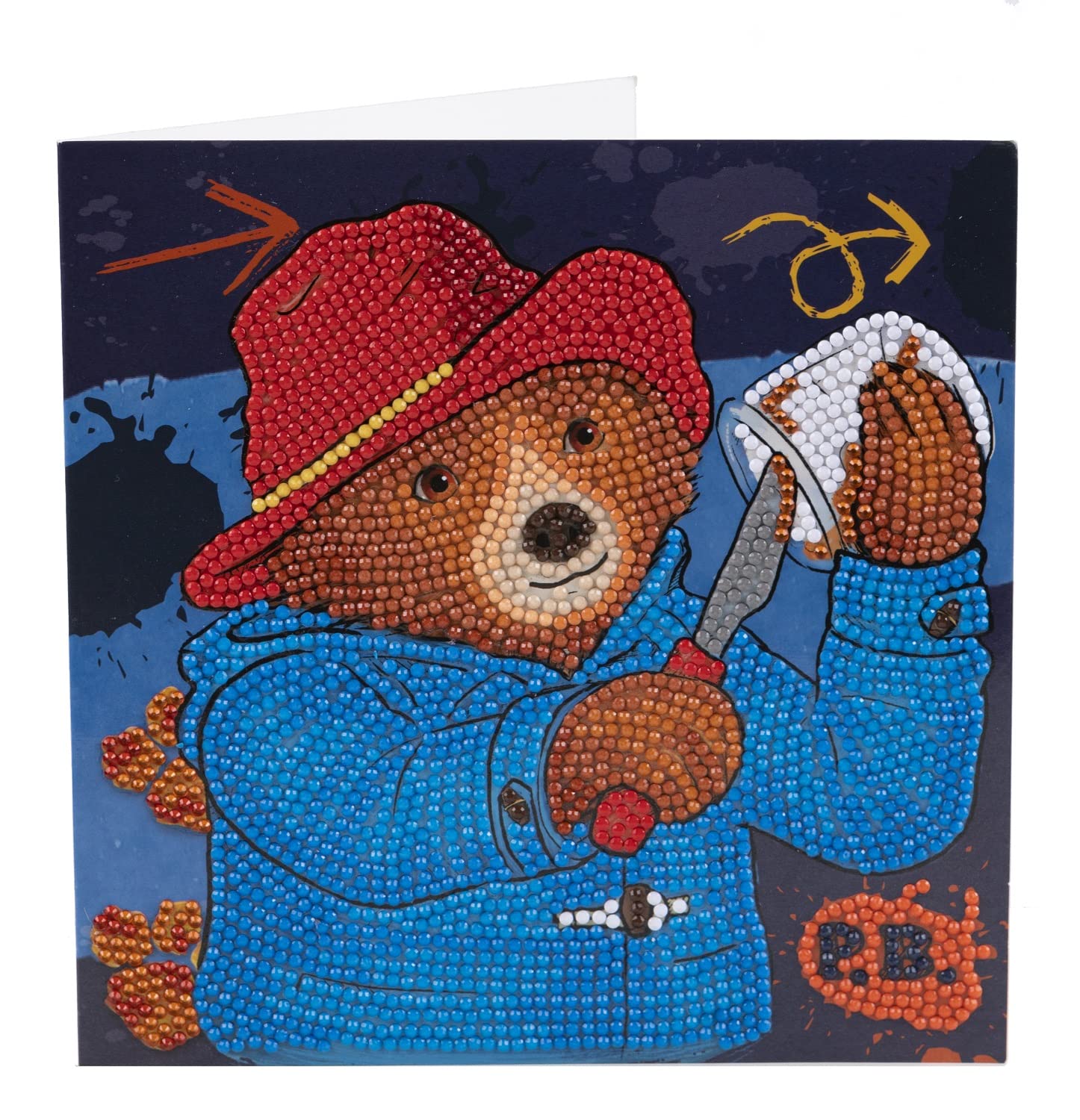 Paddington Diamond Painting/Crystal Art Kits, Bereik van Craft Buddy - Wenskaarten, Stickers, Notebooks, Foto's (18x18cm Marmelade Sandwich Wenskaart Kit