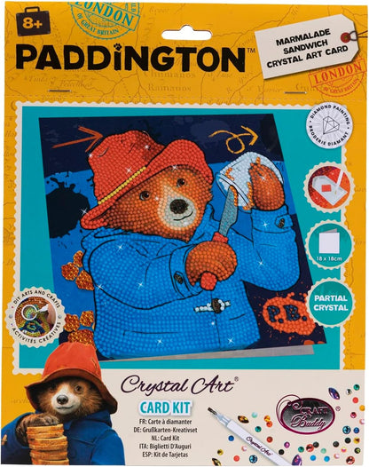 Paddington Diamond Painting/Crystal Art Kits, Bereik van Craft Buddy - Wenskaarten, Stickers, Notebooks, Foto's (18x18cm Marmelade Sandwich Wenskaart Kit