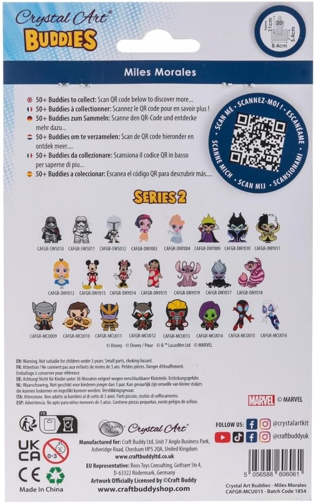Miles Morales Crystal Art Buddy