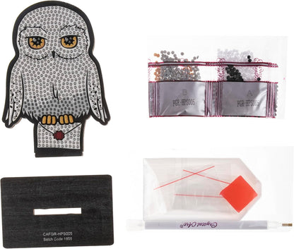 CRYSTAL ART - Set mit Diamant-Figuren – Manuelle Aktivität zum Basteln und Spaß – Erwachsene und Kinder – glitzernde Dekoration in verschiedenen Farben – Harry Potter – Hedwig