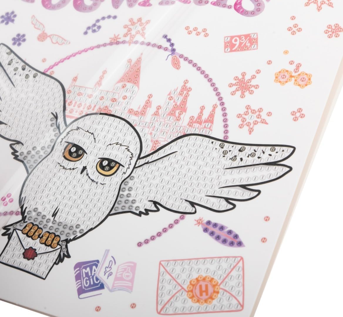 Hogwarts & Hedwig 18x18cm Crystal Art Card