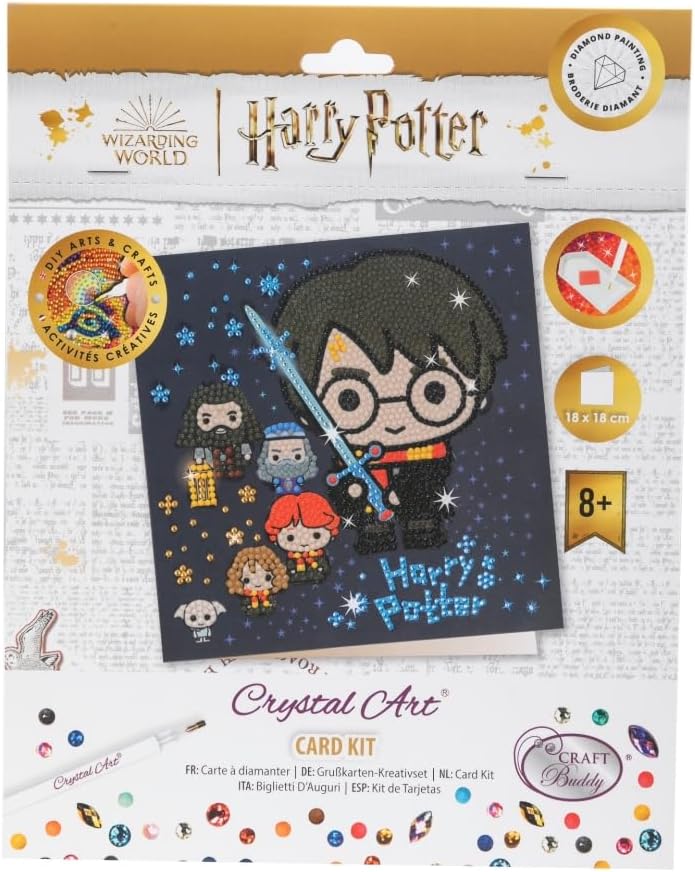 Harry Potter Family 18x18cm Crystal Art Card