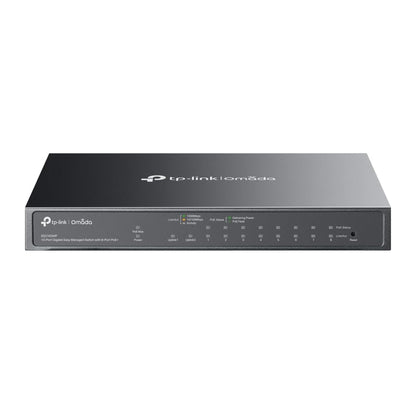 TP-Link ES210GMP 10 Port Gigabit PoE Network Switch, 8x PoE+ Ports, 123W Total Budget, IGMP Snooping, Omada Ethernet Switch, Ethernet Splitter, Metal Case, Easy Cloud Managment, Desktop/Wall Mounting