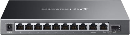TP-Link ES210GMP 10 Port Gigabit PoE Network Switch, 8x PoE+ Ports, 123W Total Budget, IGMP Snooping, Omada Ethernet Switch, Ethernet Splitter, Metal Case, Easy Cloud Managment, Desktop/Wall Mounting