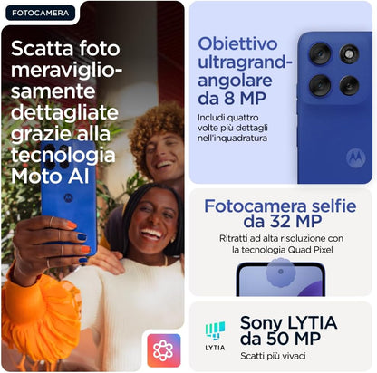 Motorola moto g56 5G 17.1 cm (6.72") Hybrid Dual SIM Android 15 USB Type-C 8 GB 256 GB 5200 mAh Blue