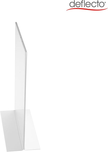 Deflecto A5 Portrait Stand Up Sign Holder, Stall Display Stand, Menu Stand, Leaflet Display Stand, Document Holder, Menu Holders for Tables