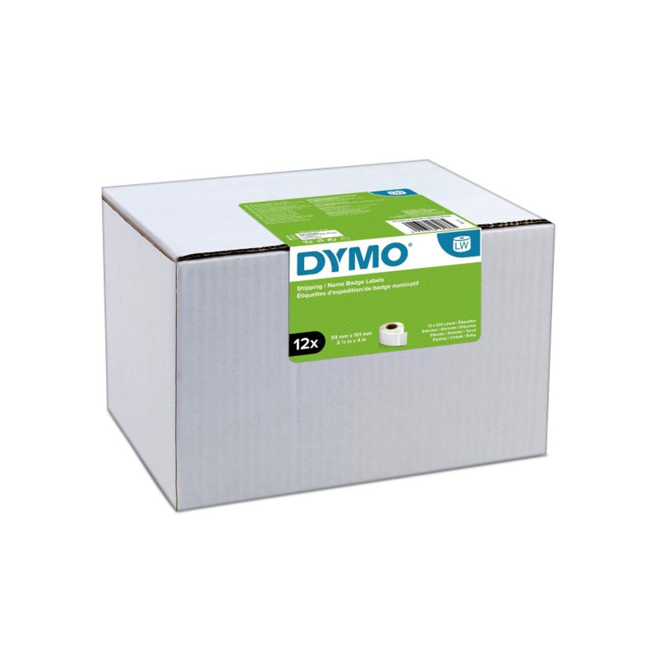 DYMO Authentic D1 Labels, 24mm x 7m Roll, Black Print on Yellow, Self-Adhesive Labels for LabelManager Label Printers
