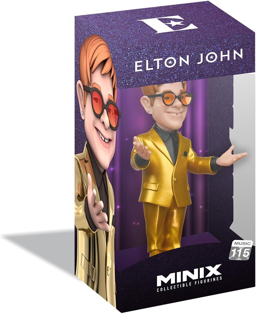 MINIX Bandai - Statuetta da collezione Elton John V2, collezione per esposizione, idea regalo, giocattoli per bambini e adulti, fan di musica (MN20461