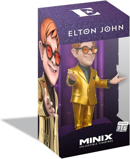 MINIX Bandai - Statuetta da collezione Elton John V2, collezione per esposizione, idea regalo, giocattoli per bambini e adulti, fan di musica (MN20461