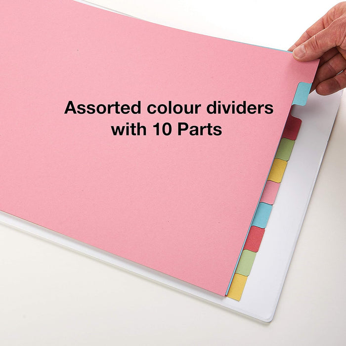 Elba A3 10 Part Dividers - Multi-Colour