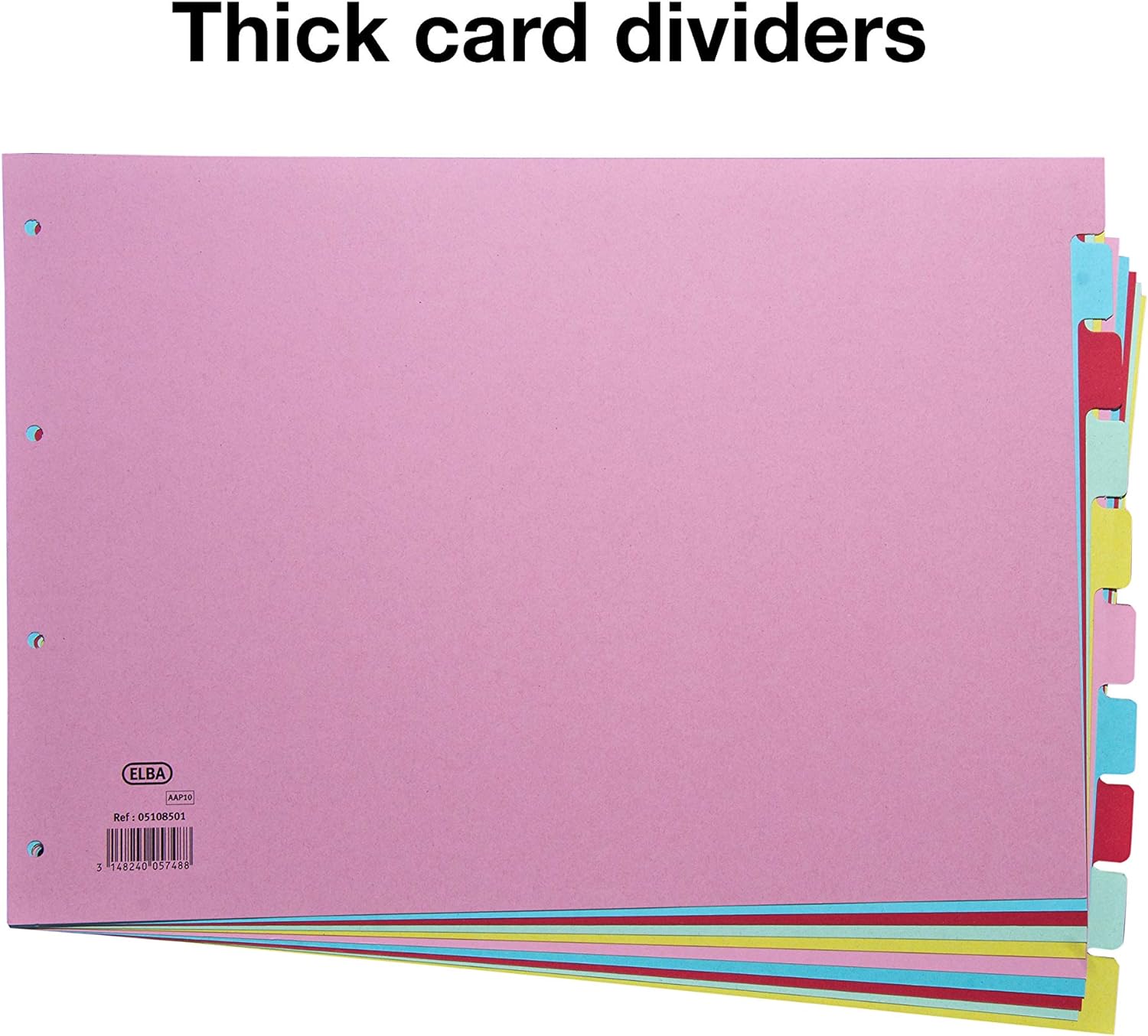 Elba A3 10 Part Dividers - Multi-Colour