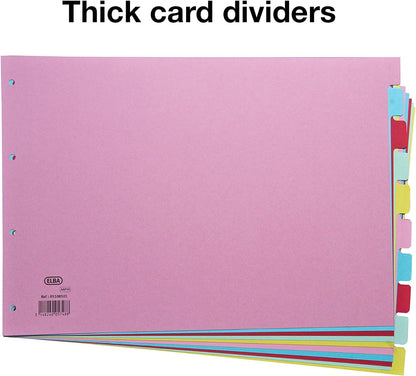 Elba A3 10 Part Dividers - Multi-Colour