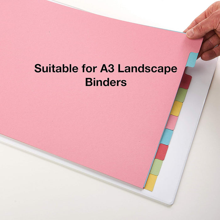Elba A3 10 Part Dividers - Multi-Colour