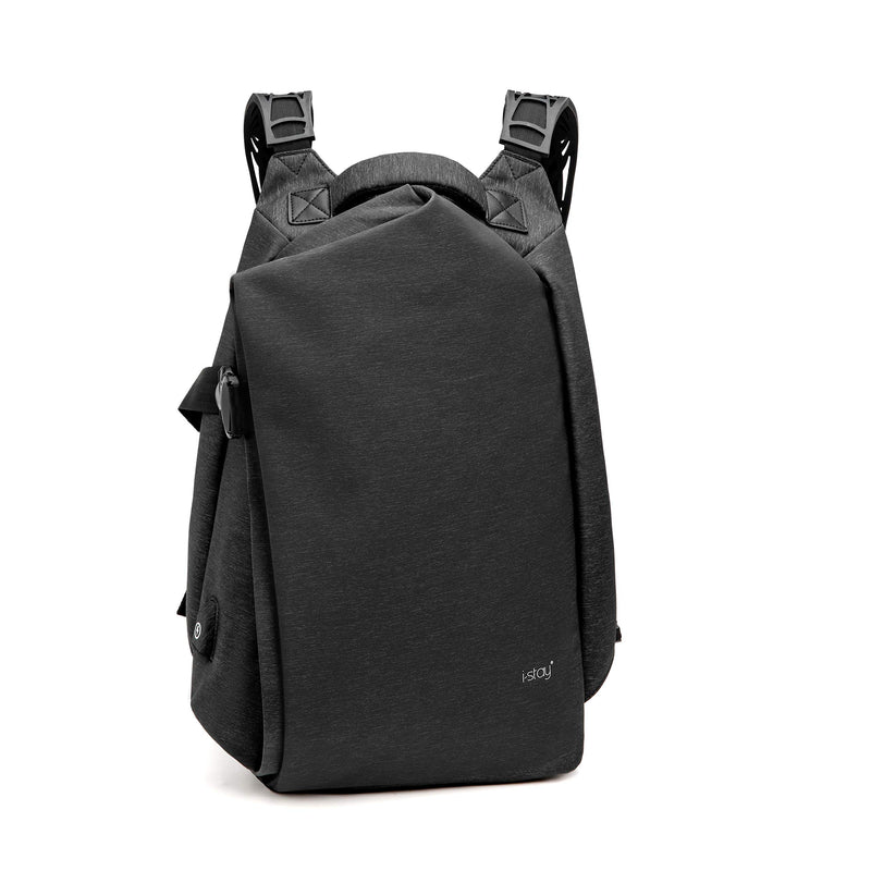 i-stay Laptop Backpack, Business Backpack Work Bag with USB Charging Port Lightweight Laptop Bag, Water Resistant School Rucksack for Women Men with anti RFID, Fits 15.6 Inch Laptop and tablet-Grey