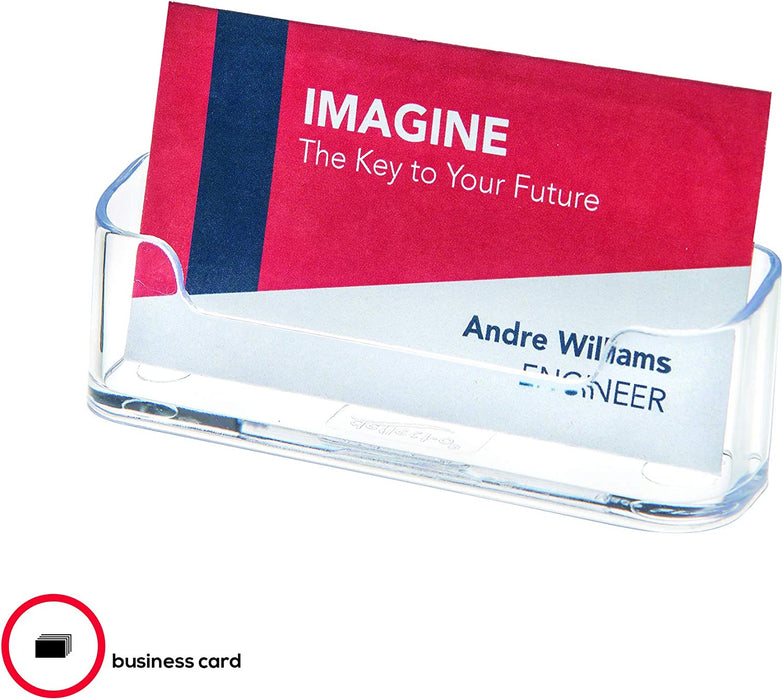 Deflecto Single-pocket Desktop Business Card Holder