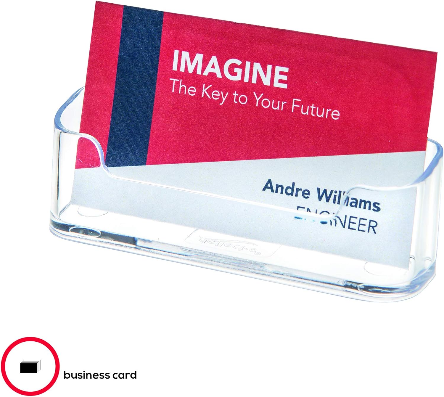 Deflecto Single-pocket Desktop Business Card Holder