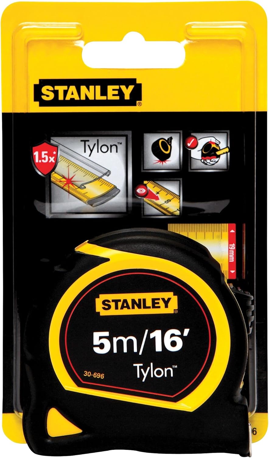 STANLEY STA030696N Tylon Tape Measure, 5m/16ft