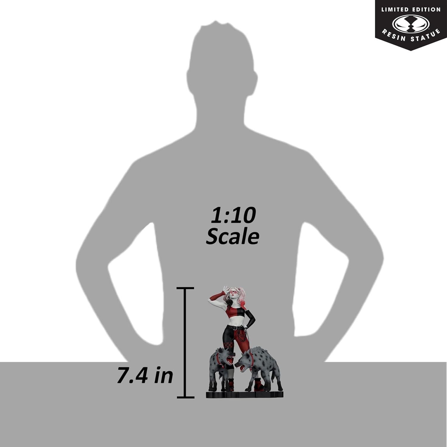 McFarlane Toys - DC Direct Harley Quinn di Jenny Frison (Harley Quinn: rosso, bianco e nero) statua in resina scala 1:10