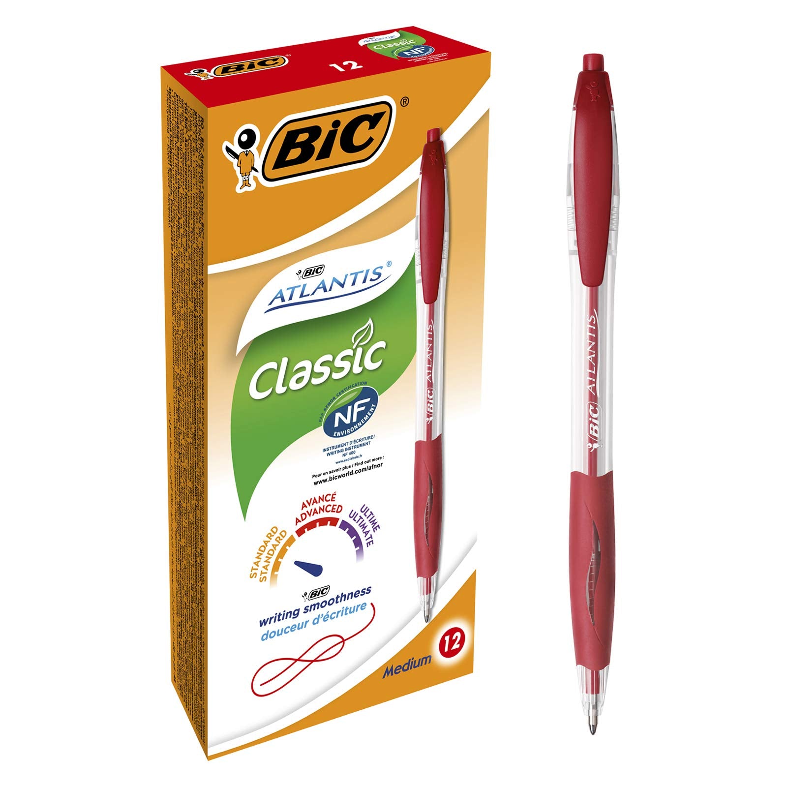 BIC Atlantis Clic Ball Pen 1.0mm Box of 12