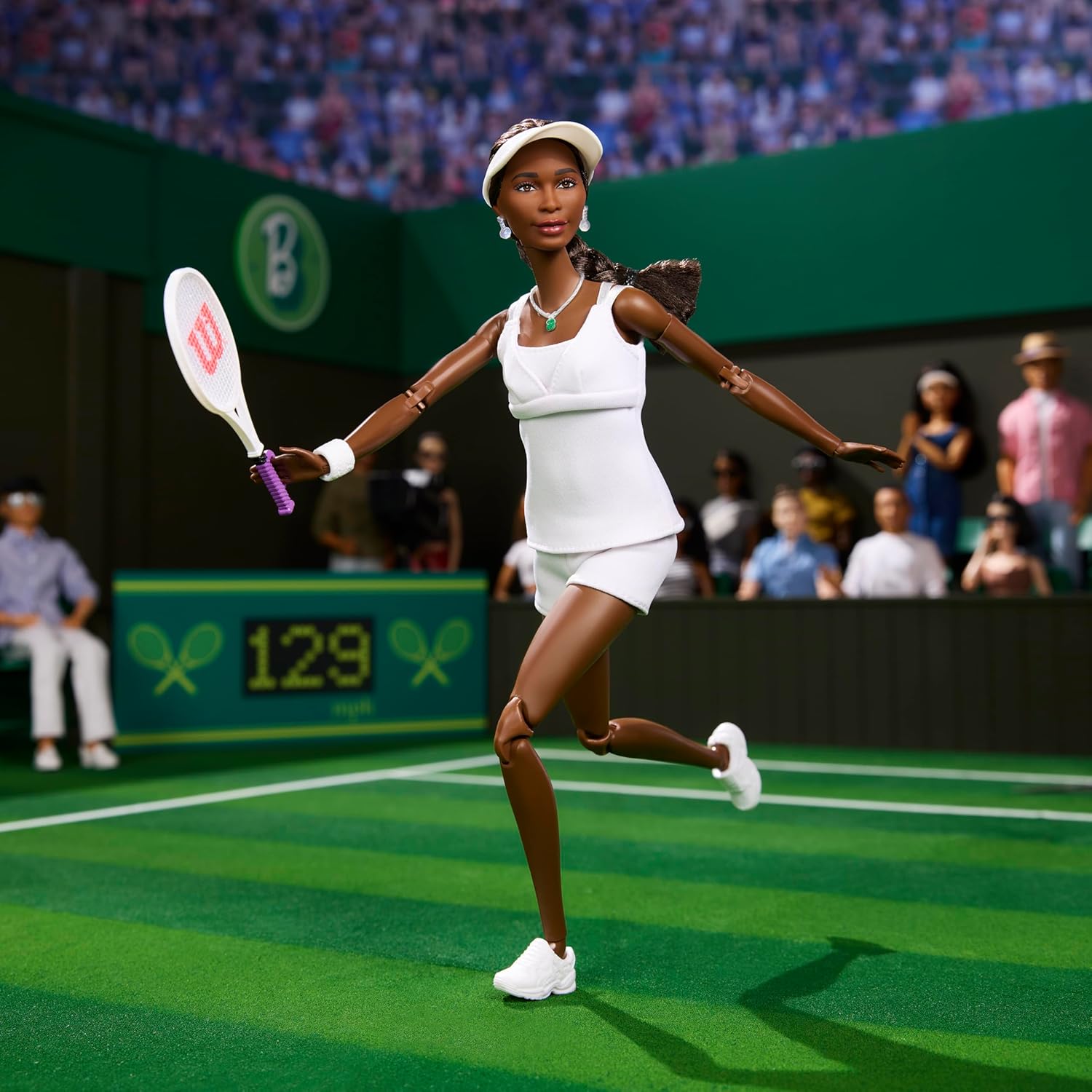 Barbie Signature - Venus Williams Serie Inspiring Women, bambola da collezione con completo da tennis e racchetta inclusa, confezione da esposizione, 6+ anni, HRM49