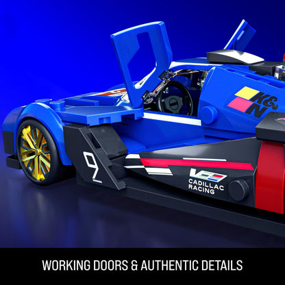 Mattel Brick Shop Hot Wheels Cadillac Project GTP Hypercar , 236 piezas, detalles realistas y pegatinas para personalizarlo, para adultos coleccionistas y niños y niñas a partir de 10 años, JFR89