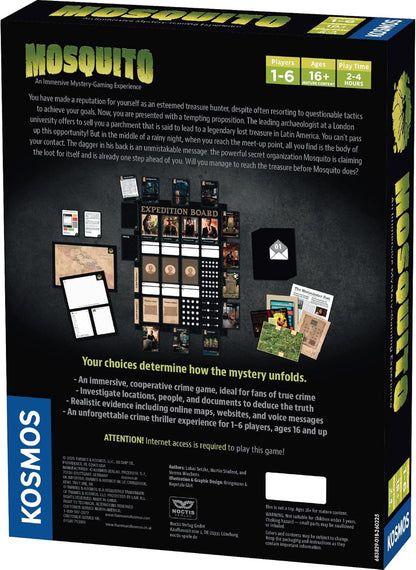 Thames & Kosmos Masters of Crime: Mosquito Card Game | Immersive Crime-Solving Thriller for Adults & Teens | Cooperative Gameplay | 1–6 Players | Age 16+ | Detective Mystery | Game Night Suspense