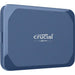 Crucial X10 1TB External Portable SSD Drive - Up to 2100MB/s, USB-C 3.2 Gen2, IP65 Water and Dust Resistant, External Solid State Drive, Matte Blue