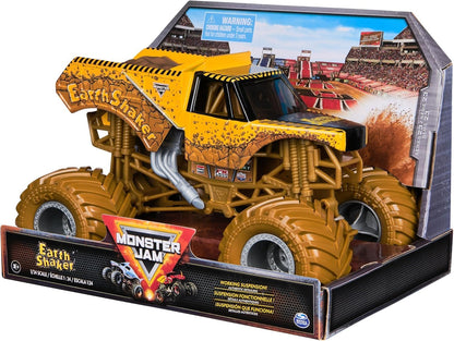 Monster Jam Series 23 Oversized Official Earth Shaker Monster Truck, Collector Die-Cast Vehicle, 1:24 Scale, Kids Toys for Boys Ages 3 and up