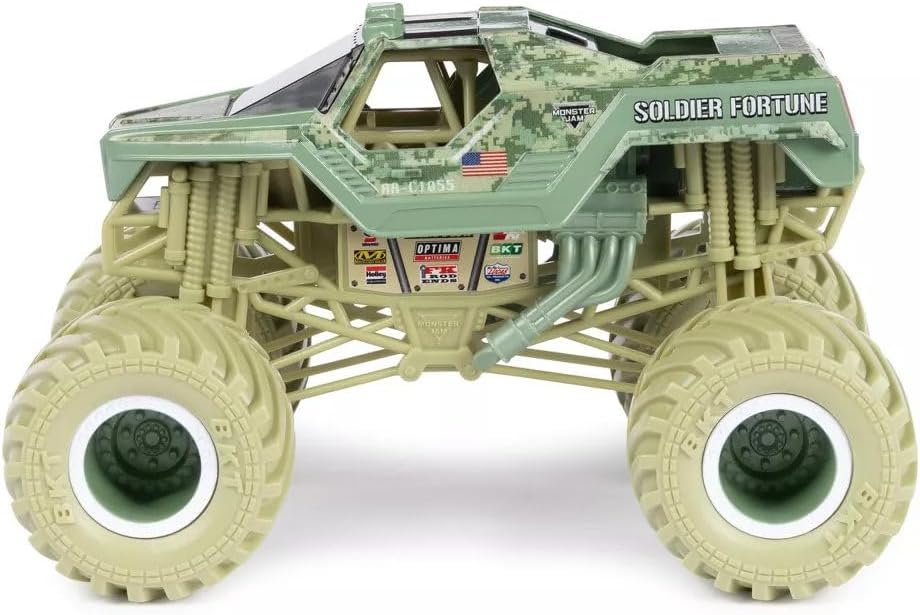 Monster Jam Series 23 Oversized Official Soldier Fortune Monster Truck, Collector Die-Cast Vehicle, 1:24 Scale, Kids Toys for Boys Ages 3 and up