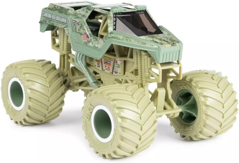 Monster Jam Series 23 Oversized Official Soldier Fortune Monster Truck, Collector Die-Cast Vehicle, 1:24 Scale, Kids Toys for Boys Ages 3 and up