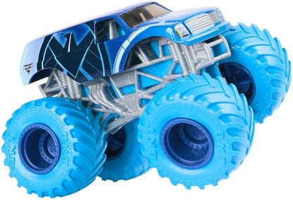 Monster Jam Marvel Series 3 Shield Truck Monster Truck, 1:64 Scale, Die-Cast Vehicle with Blue Tires, Spin Master Collectible
