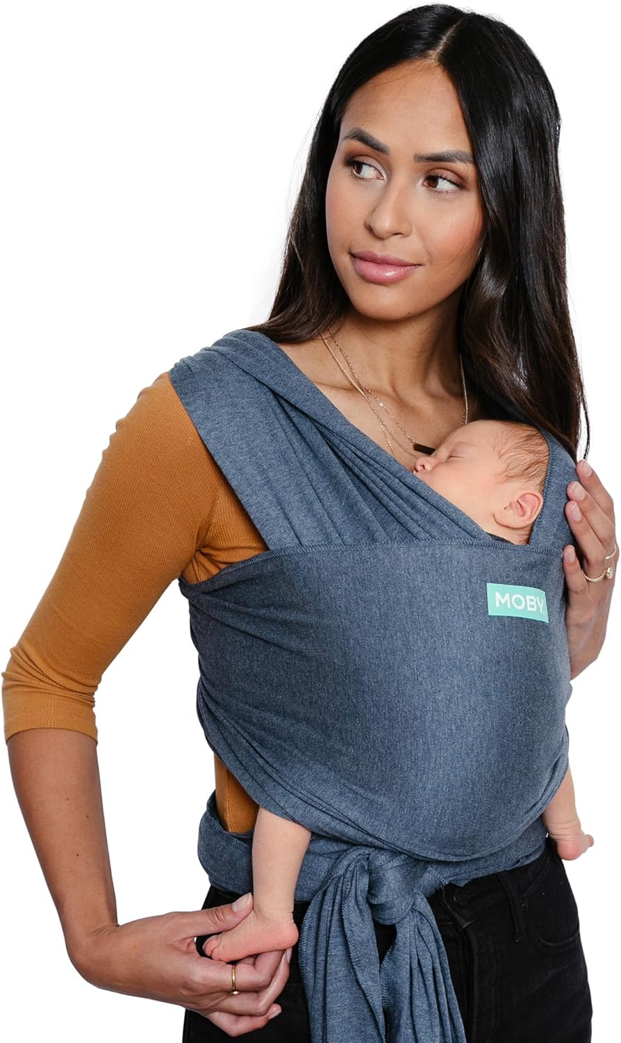 Moby Wrap Evolution elastische draagdoek, denim